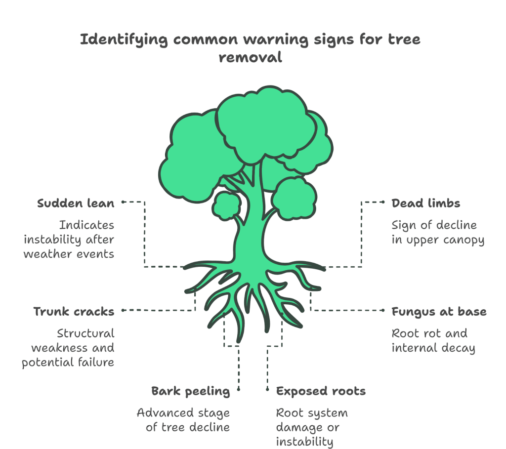 Common warning signs for tree removal