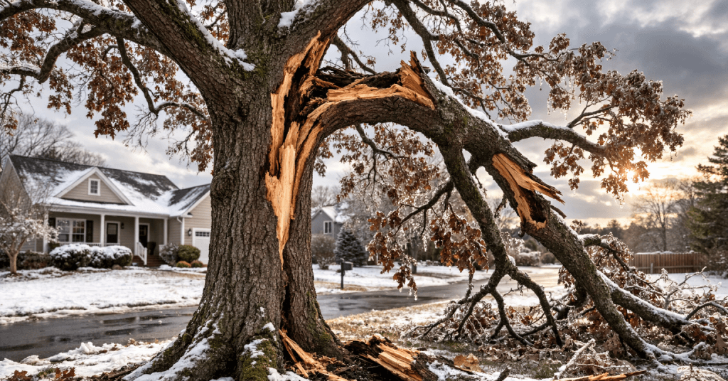 Tree roots struggling in compacted clay soil in Dunkirk, MD