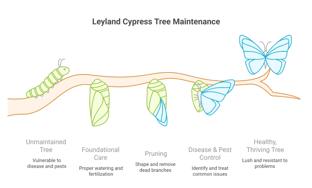 Leyland Cypress Tree Maintenance Graph