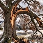Tree roots struggling in compacted clay soil in Dunkirk, MD